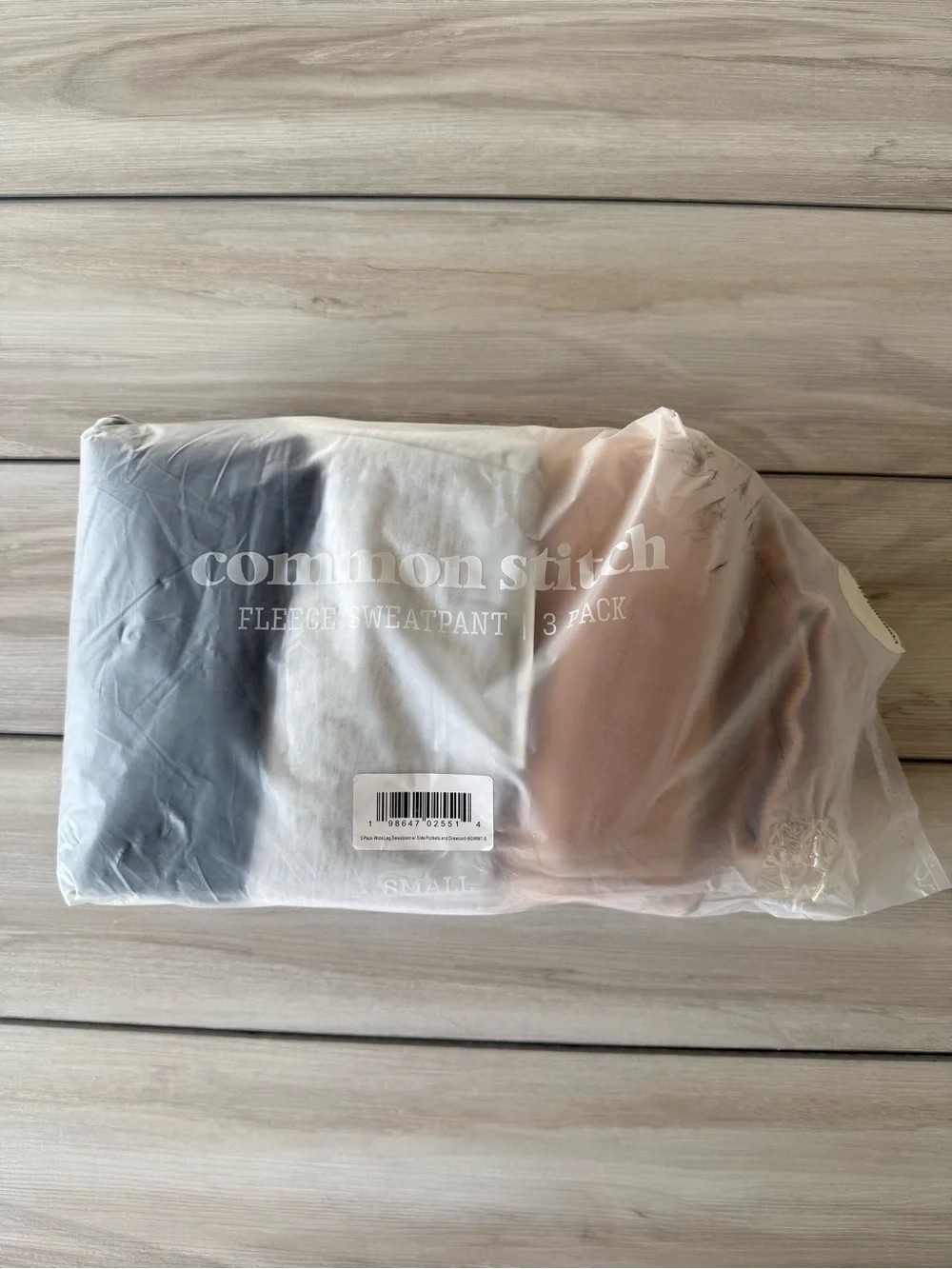 Common Stitch Fleece Sweatpants 3 pack Pink/Grey/Black Small NWT IN PKG